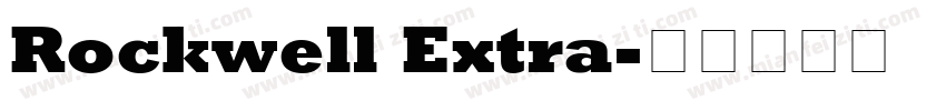 Rockwell Extra字体转换